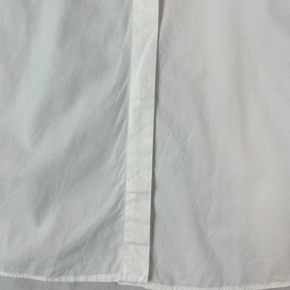 Carolina Herrera White Button Up Shirt Sleeve Ring Decal Oversized Fit - Picture 6 of 7